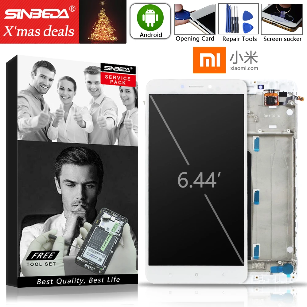 

6.44" Original For XIAOMI Mi Max 2 LCD Touch Screen with Frame Digitizer For XIAOMI Mi Max2 Display For Mi Max2 LCD Replacement