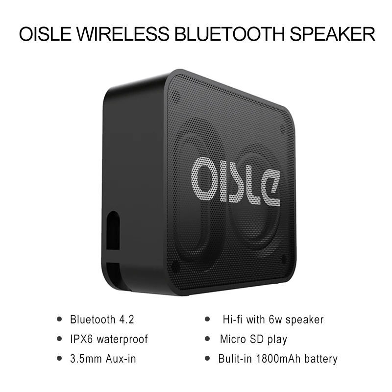 OISLE Bluetooth динамик портативные беспроводные наружные водонепроницаемые динамики мини стерео громкий динамик Поддержка Hi-Fi Micro SD AUX 3,5 мм