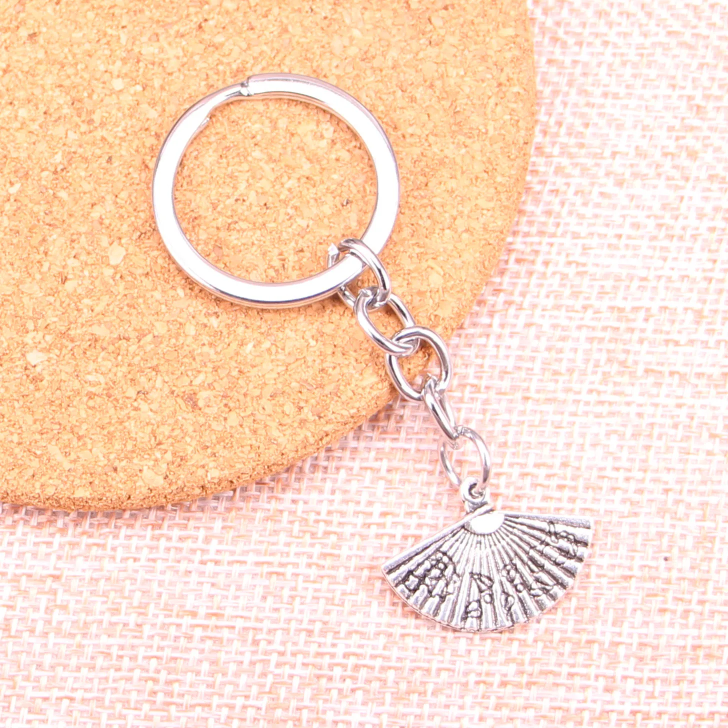 New Arrival asian fan Charm Pendant Keychain Key Ring Chain Accessories