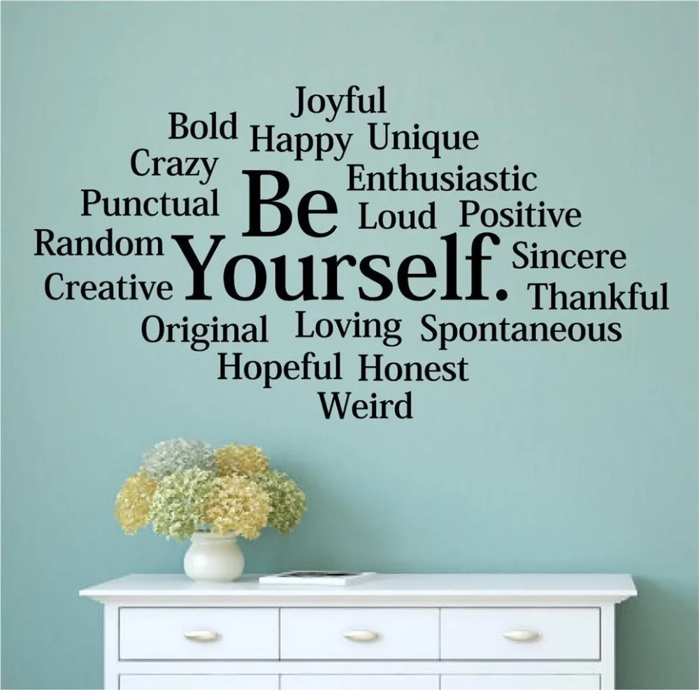 Popular Vinyl Wall Stickers Teen Bedroombuy Cheap Vinyl Wall - Character Be Yourself Bold Happy Unique Vinyl Wall Decal Words Letters Teenroom Wall Sticker Office popular vinyl wall stickers teen bedroombuy cheap vinyl wall - character be yourself bold happy unique vinyl wall decal words letters teenroom wall sticker office