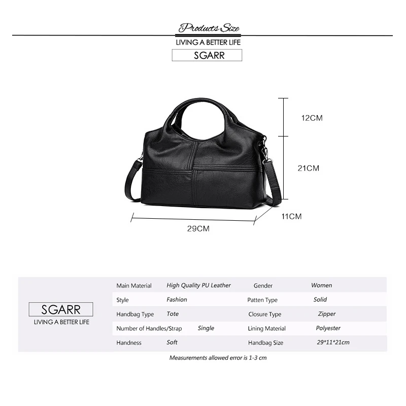 SGARR أزياء لينة بو الجلود حقائب اليد الفاخرة مصمم السيدات الكتف Crossbody حقيبة الإناث عارضة حمل حقيبة ساع جديد SGARR أزياء لينة بو الجلود حقائب اليد الفاخرة مصمم السيدات الكتف Crossbody حقيبة الإناث عارضة حمل حقيبة ساع جديد