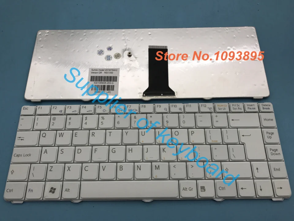 Новая английская клавиатура для SONY VAIO PCG-7151M PCG-7153M белый большой ввод | Компьютеры