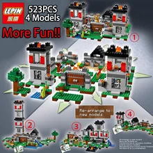 LEPIN 4models 523pcs My world Minecraft Building Blocks Bricks Toys For Children Gift