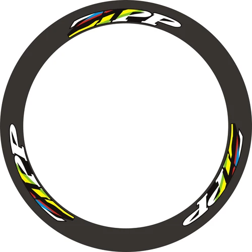ZIP 404 Road Bike Wheel Stickers Set, Rainbow color, colorful carbon