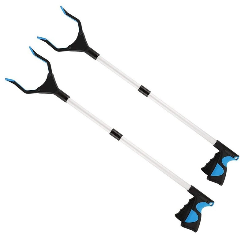 

2 Pack - Reacher Grabber Pick Up Tool, 32 inch Foldable Lightweight Long Duty Mobility Aid, Extender Gripper Tool, Claw Trash