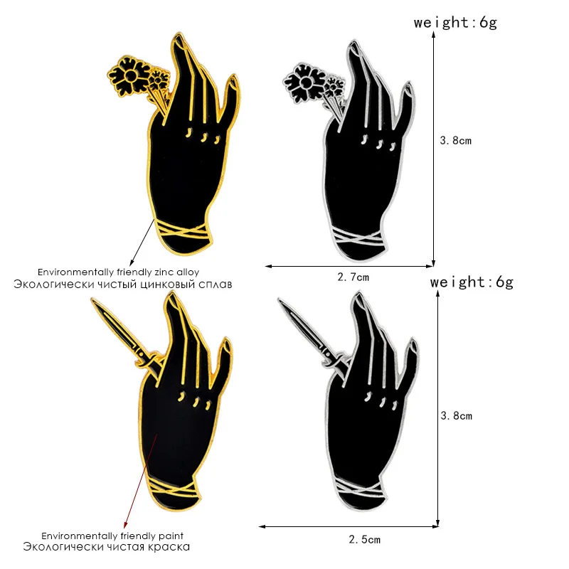 Эмалированная брошь «рука Дум» в гробу, брошь из сплава в джинсовой куртке, металлические значки для одежды