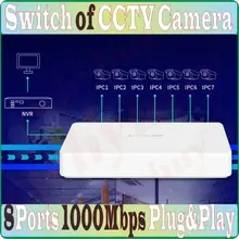 8 портов 1000 Мбит/с переключатель данных Plug& Play, MCS1508M, камера NVR сетевой коммутатор, мини настольный коммутатор для интернет-сети камеры видеонаблюдения