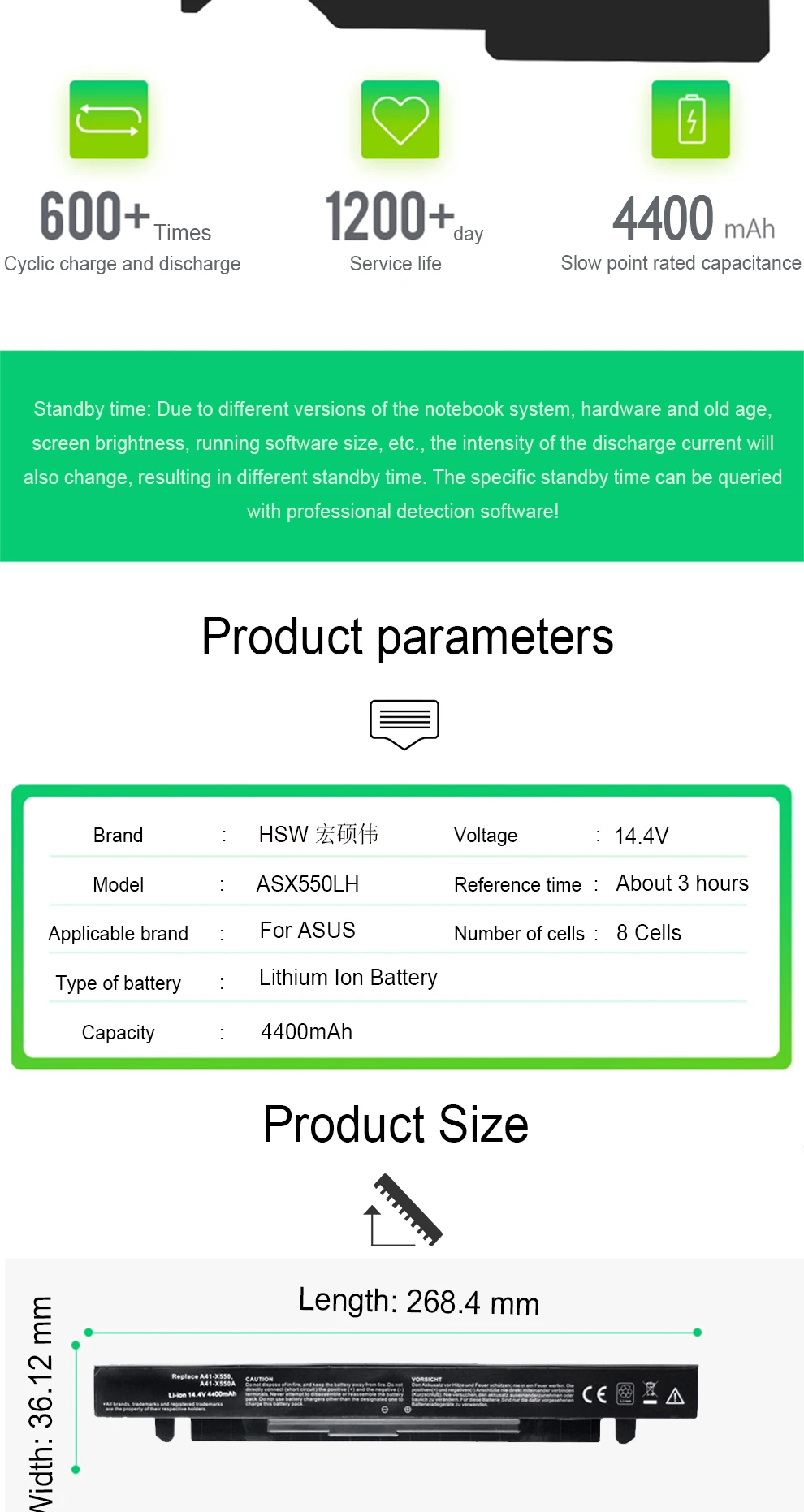 4400 мА/ч, A41-X550 ноутбук Батарея для Asus X550L X450 X450C R409CC X552E K5 X550V F552 K550 P450 P550 R409 R510 A450 A550 F450