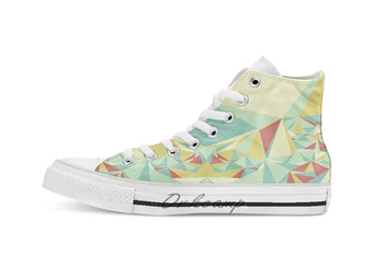 

Facet Bloom Tone High Top Canvas Shoes Flat Casual Custom Unisex Sneaker Drop Shipping