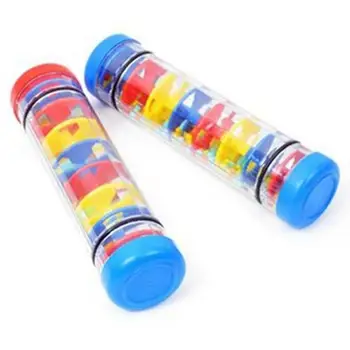 

Rainbow Hourglass Rain Rainmaker Rain Stick Musical Toy Raindrop Sound for Kids Rain Stick baby Educational nstrument Plastic To