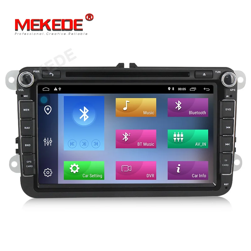 Sale 4G wifi BT MEKEDE Octa 8 Core Android 9.1 2G RAM 32GB ROM 8inch 2 Din Car DVD GPS Navi Radio Player For VW Skoda Octavia 2 5