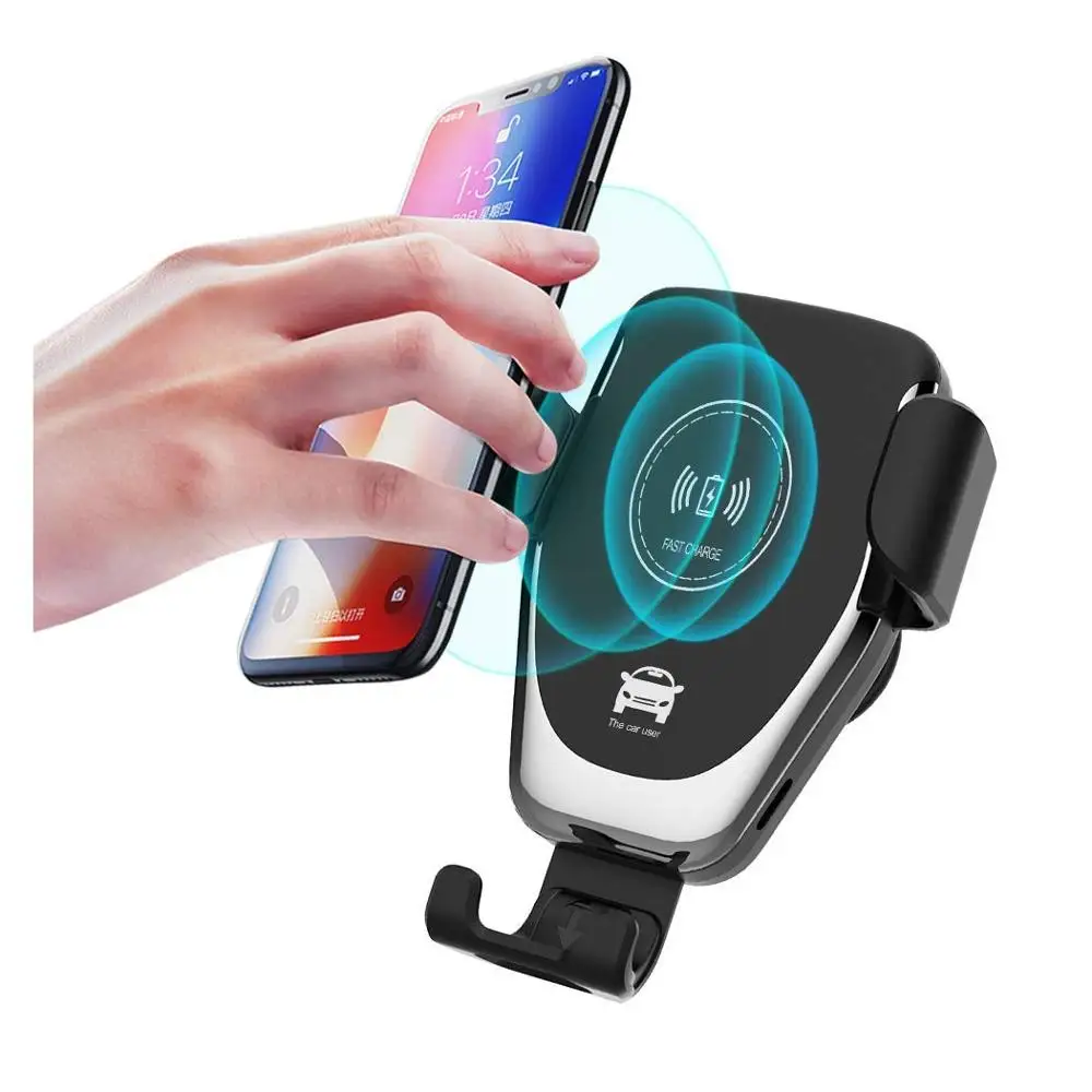 

10W Qi Wireless Charger Auto-sensing for iPhone XS Max X XR 8 Fast Wireless Charging Car Phone Holder for Samsung Note 9 S9 S10