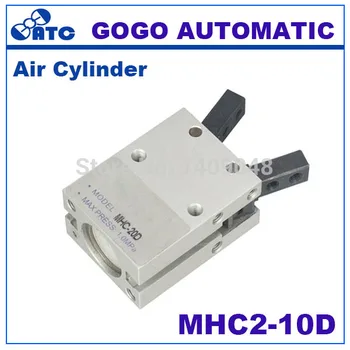 

GOGO High quality double acting pneumatic air cylinder gripper MHC2-10D SMC type angular style aluminium clamps