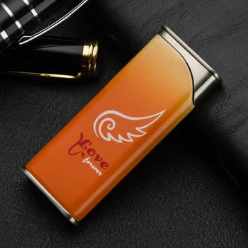 

10pcs/lot high quality Butane zinc alloy lighter isqueiro with box gadgets 2017 encendedor for men 3 color select plasma lighter