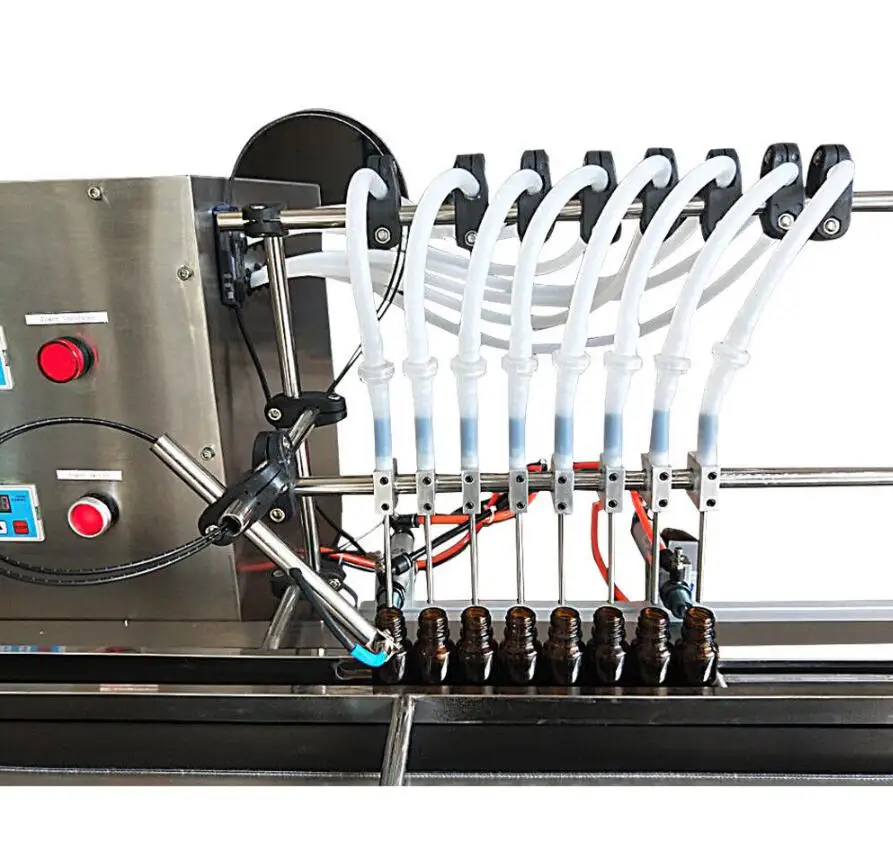 8 головок полностью автоматическая машина для наполнения жидкостей 10-500 мл нержавеющая