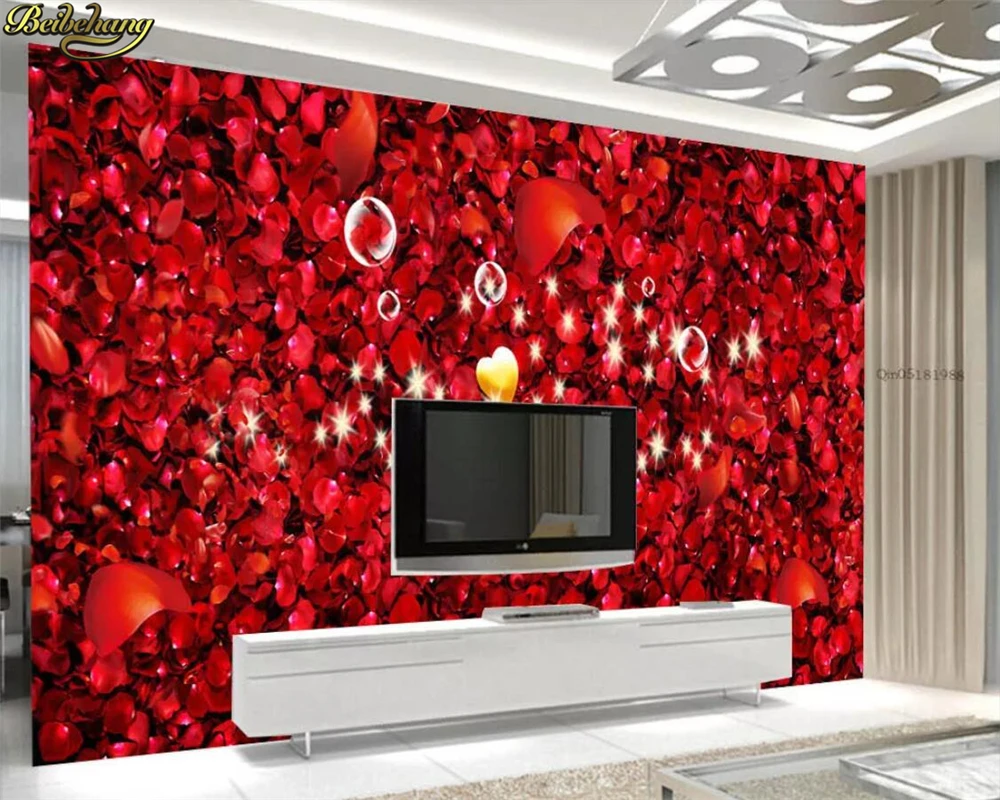 Tanio Zdjęcie na zamówienie beibehang tapety ścienne czerwony płatek róży