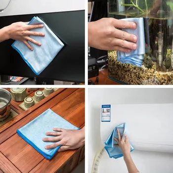 

Kitchen Cleaning Cloth Wipes Cleaning Towel Wipe Glass Cloth No Lint No Trace Window Car Rag Absorbable Soft Microfiber 3 Size