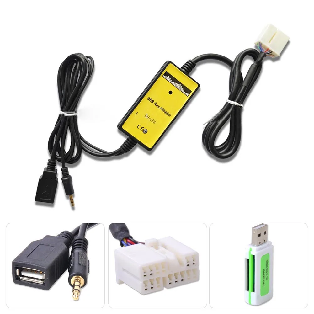 

USB AUX Input MP3 Player CD Audio Media Interface Adapter Changer Cable + Reader For Honda Accord CSL2017