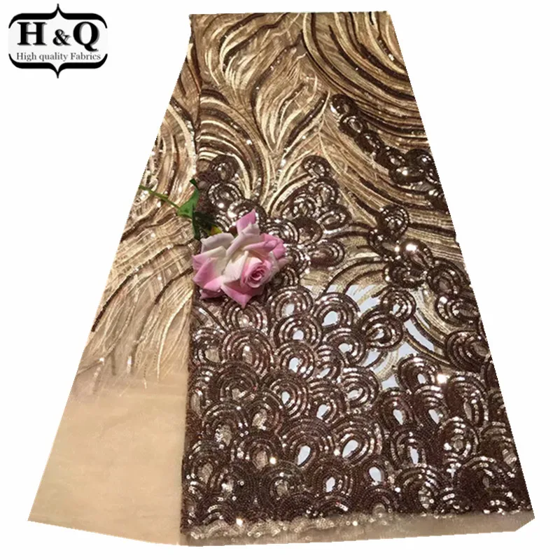 

Embroidery Hollow Out Lace With Sequins Super Quality French Tulle Lace Fabric African Net Lace Fabric For Ladies Sequins Dress