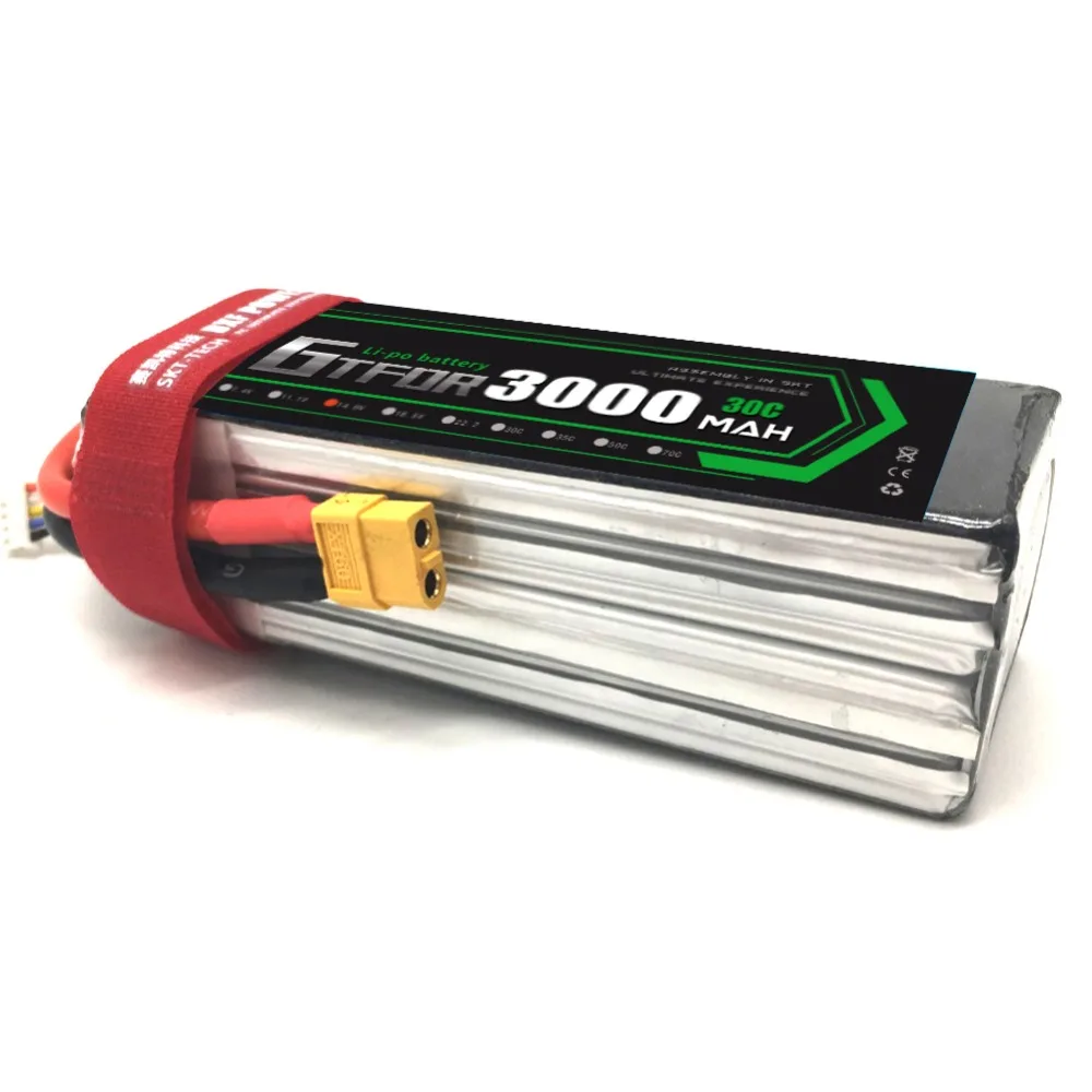 GTFDR аккумулятор Lipo 4S 14 8 в 3000 мАч 30C для игрушек с дистанционным управлением
