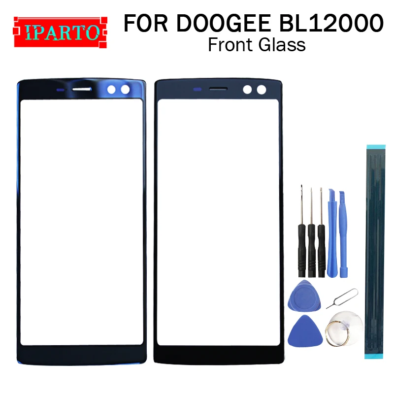 

For DOOGEE BL12000 Front Glass Screen Lens 100% New Front Touch Screen Glass Outer Lens for DOOGEE BL12000 +Tools