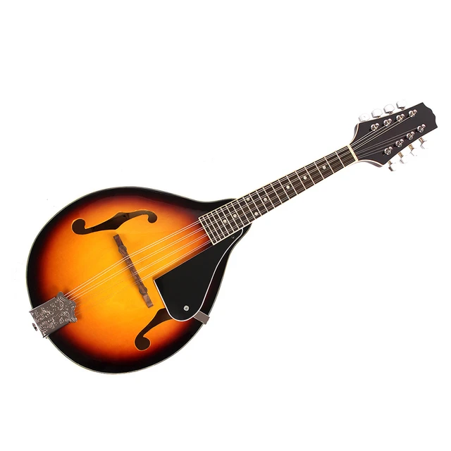 Tebru Miniature Musical Instrument, 8-String Wooden Mandolin Model