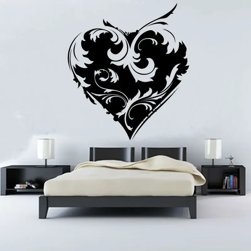 

Modern Couple Bedroom Decorative Flower Heart Wall Sticker Waterproof PVC Hollow Out Home Decoration