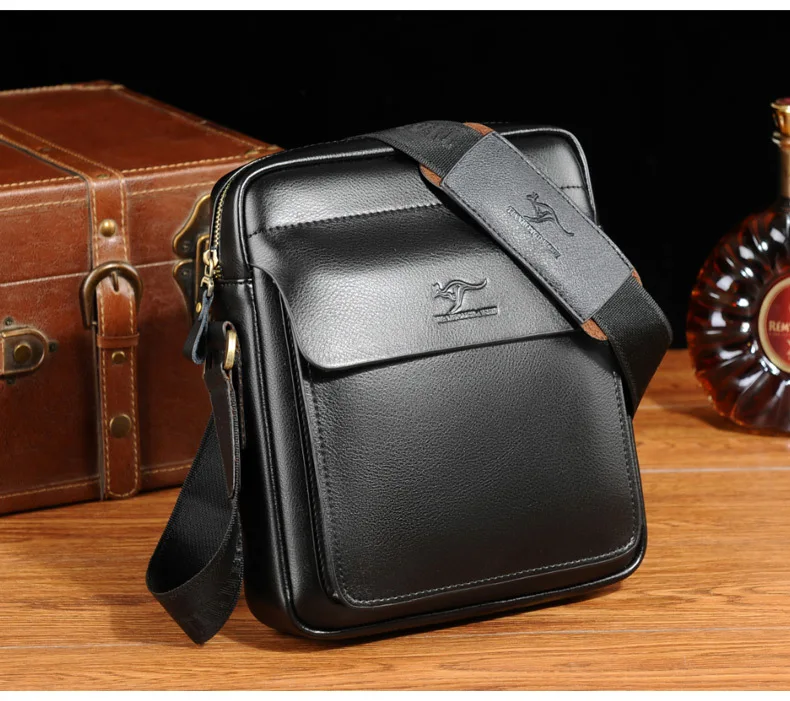 Роскошная брендовая деловая сумка-мессенджер, мужские кожаные сумки через плечо для мужчин, сумки на плечо, Мужская черная коричневая Повседневная сумка-слинг для IPAD