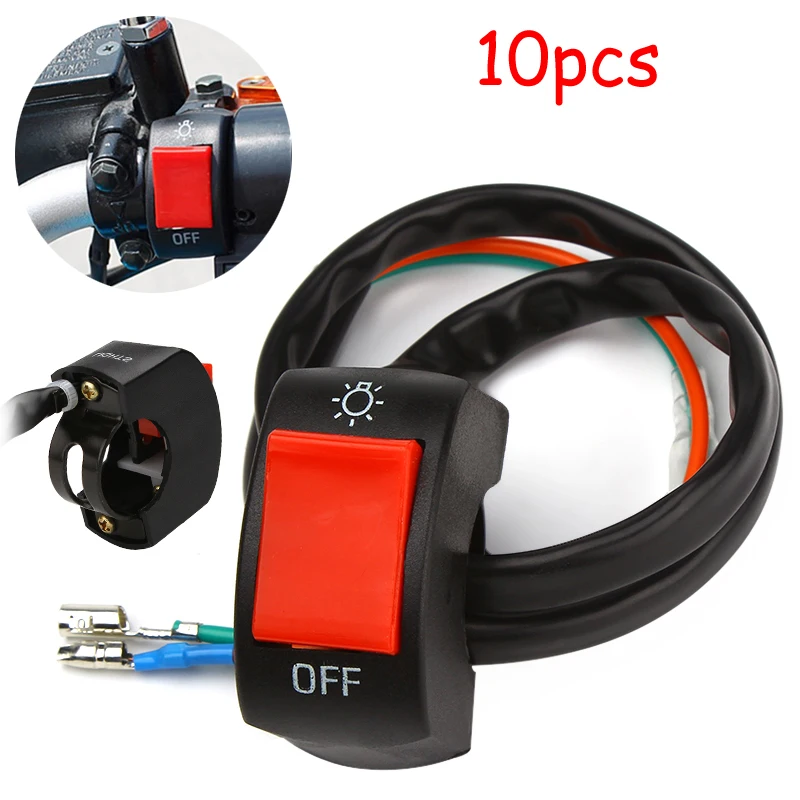Youwinme 10pcs 7/8" Motorcycle Switch Universal 22mm Handlebar Switches