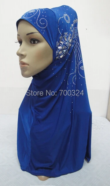 

H798 latest muslim hijab with rhinestones,fast delivery