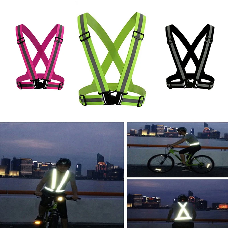 

Reflective Vest High Visibility Unisex Outdoor Running Cycling Safety Vest Adjustable Elastic Strap Fluorescence Work Wholesale