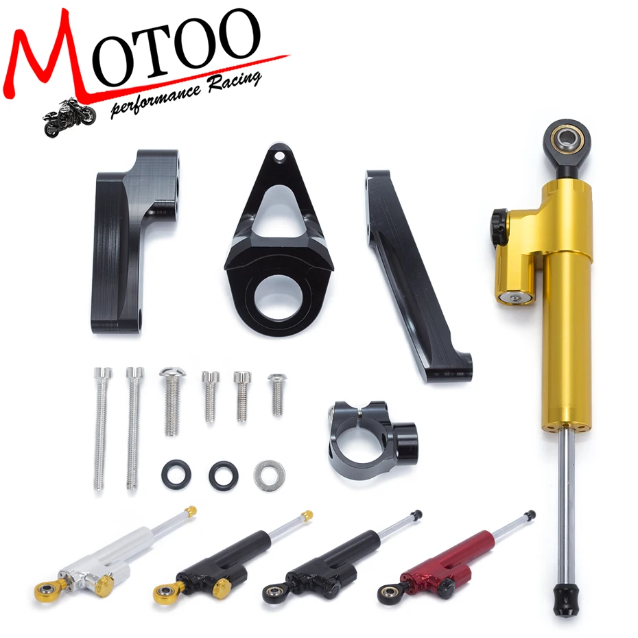

Motoo - Motorcycle Full set CNC Steering Damper Stabilizerlinear Linear Stabilizer Bracket kit For SUZUKI GSXR1300 1998-2015