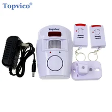 Topvico Wireless PIR Infrared Motion Sensor Detector 2pcs Remote Controllers Door Window Anti-Theft Home Alarm Security Systems