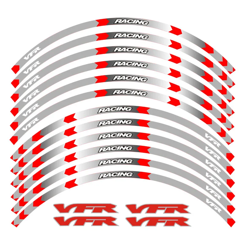 Новинка, высокое качество, 12 шт., подходят для мотоцикла, колеса, наклейка, полоса, светоотражающий обод для Honda VFR VFR750 VFR800 VFR1200 VFR1200F