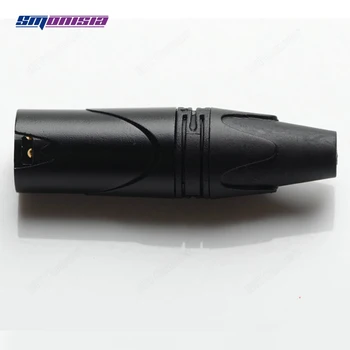 

10pcs-1000pcs New XLR Male Connector 3Pins Copper Gold Console Microphone Inside Thread Cable Plug For Ji Cheng