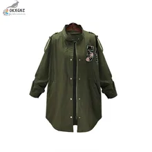 OKXGNZ Europe Windbreaker Coat 2017 Autumn New Fashion High-end Large size Women Jacket Coat Fat MM Loose Long Coat Clothing