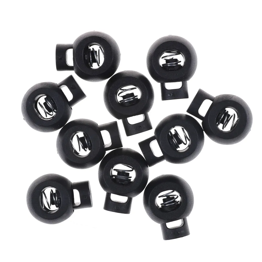 10pcs Plastic Shoe Lace Shoelace Buckle Rope Clamp Cord Lock Stopper Running Supplies For Shoes Accessories
