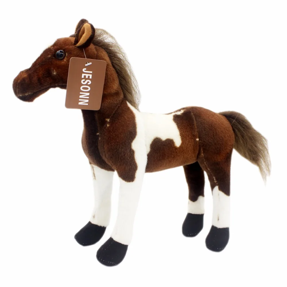 JESONN реалистичные мягкие плюшевые Зебра животные лошадь игрушки для детей подарки на день рождения, 30 см