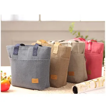 

Lunch Bag Kitchen Organizer Cotton And Linen Cartoon Print Handy Picnic Lunch Bags Cooler Box Tote Bag Cooler Bag