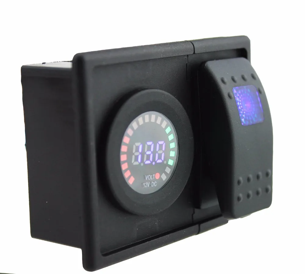 Цифровой вольтметр с цветным светодиодным дисплеем 12 В/24 В|voltmeter digital|voltmeter ledvoltmeter