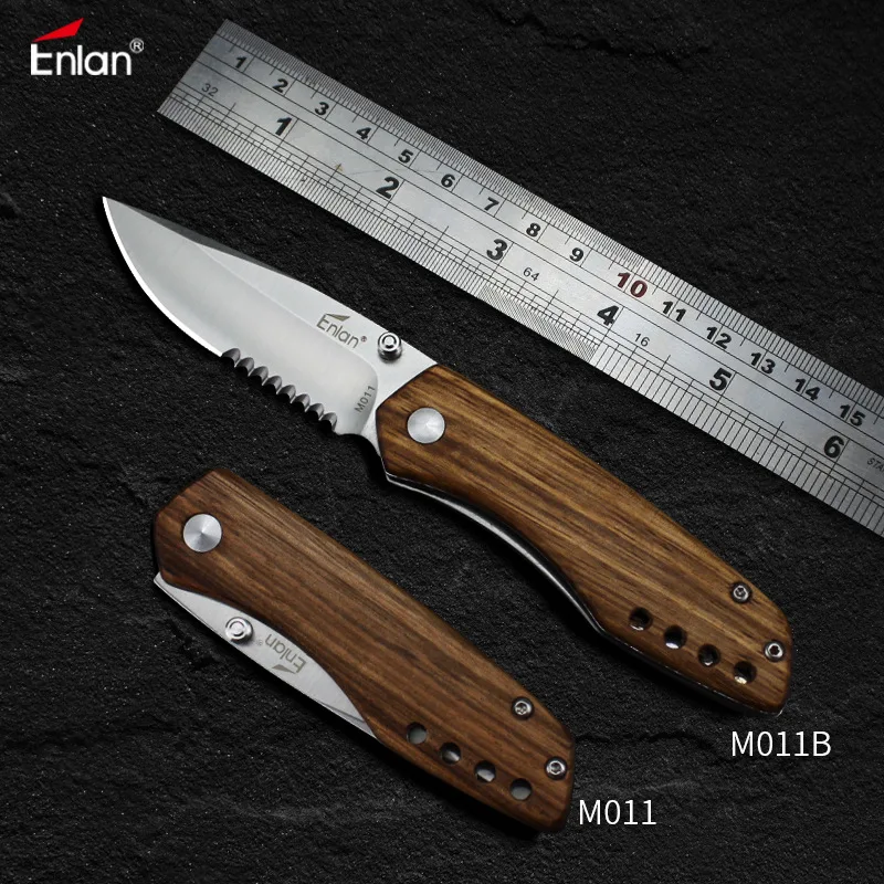 Enlan M011 Edc سكين للفرد 8Cr13Mov شفرة مقبض خشبي في الهواء الطلق التخييم بقاء الصيد التكتيكي فائدة عسكرية جيب أداة Enlan M011 Edc سكين للفرد 8Cr13Mov شفرة مقبض خشبي في الهواء الطلق التخييم بقاء الصيد التكتيكي فائدة عسكرية جيب أداة