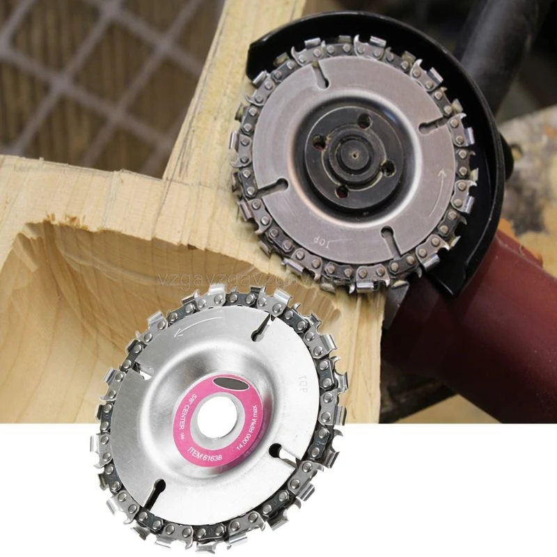 

4 Inch Grinder Disc and Chain 22 Tooth Fine Cut Chain Set For 100/115 Angle Grinder O25 dropship