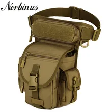 Norbinus мужские водонепроницаемые нейлоновые сумки для ног MOLLE система поясная сумка для мужчин набедренный ремень бедренная сумка износостойкая военная сумка через плечо