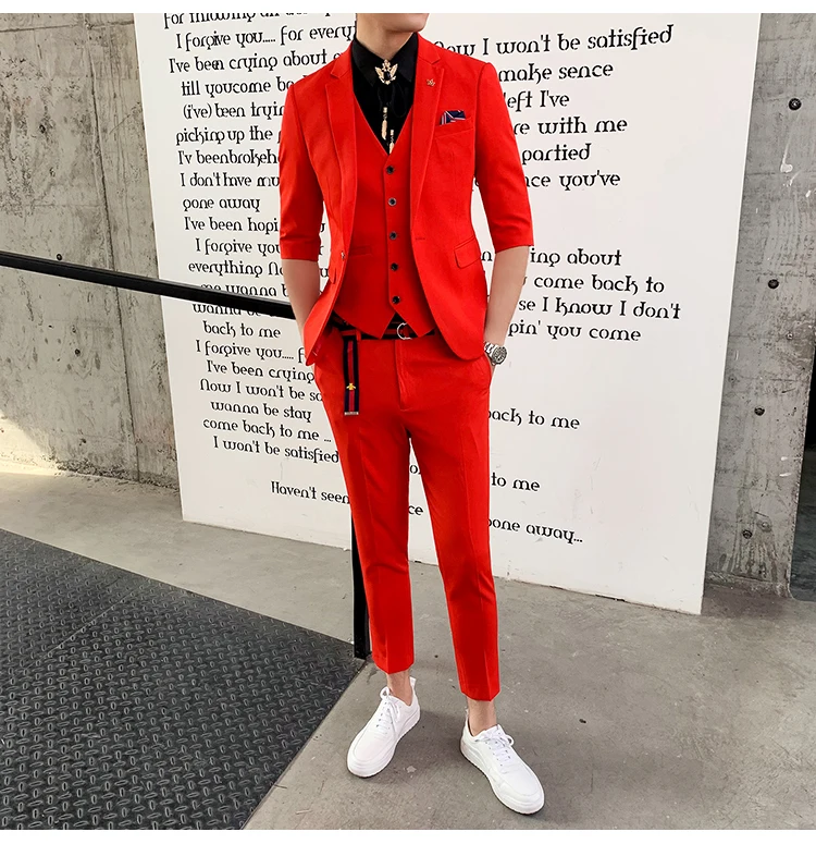 豪奢な 新品の赤いタキシード ウェディング Mkukinanyota Com