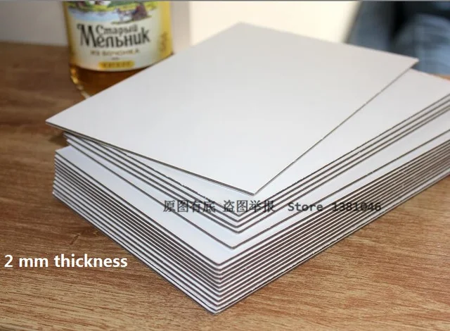 1 5 10 chipboard sheet 2mm 2000mic thick card white board cardboard
