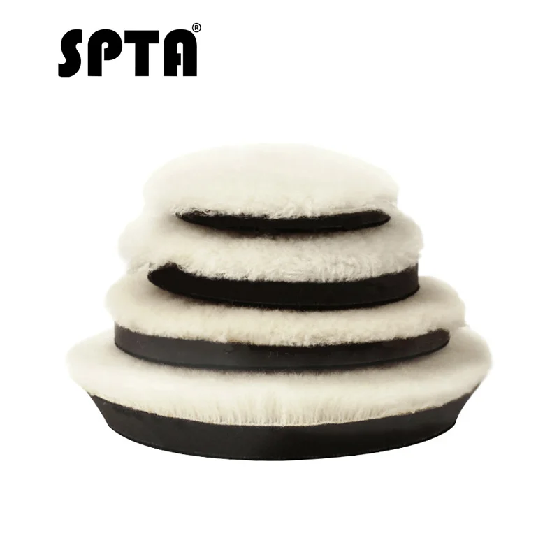 SPTA " 4" " 6" овечья шерсть полировальный коврик для автомобиля полировщик деталь зеркальная отделка полировка диам. 50/80/100/125/150/180 мм