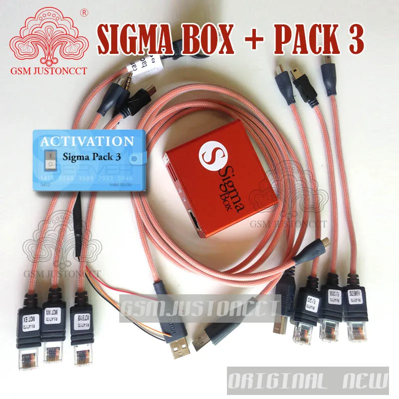 100% оригинальная новейшая версия sigma box с 9 кабелями в упаковке 3 для активации Motorola
