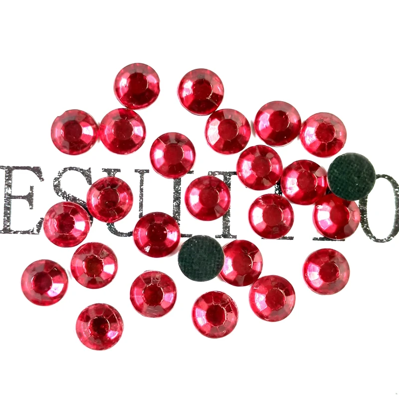 

1440pcs/Lot Sizes Crystal Rose Red Color DMC Hotfix Rhinestone Glass DMC Hot Fix Rhinestones Iron On Stone for Clothing