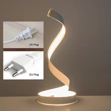 20 Вт светодиодный минималистичный Настольный светильник в форме змеи для дома, спальни, настольная лампа для прикроватной тумбочки, лампа для изучения глаз, защита света, вилка США/ЕС