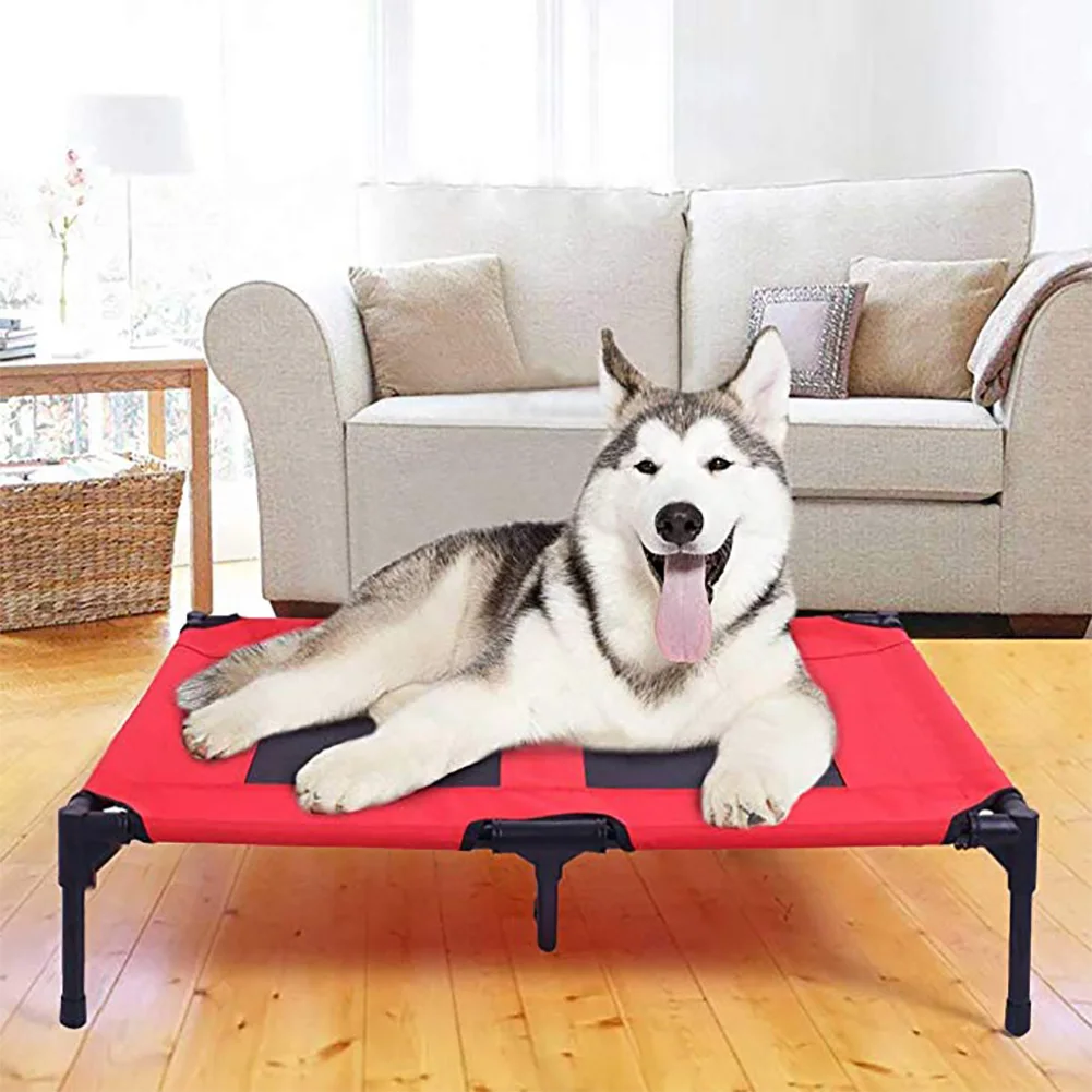 Elevated Dog Bed Pet Cot Cooling Mat Waterproof & Breathable Mat Portable for Outdoor Camping or Beach with Mesh Ventilation Elevated Dog Bed Pet Cot Cooling Mat Waterproof & Breathable Mat Portable for Outdoor Camping or Beach with Mesh Ventilation